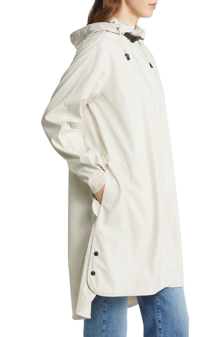 Hooded Raincoat, Alternate, color, MILK CREME
