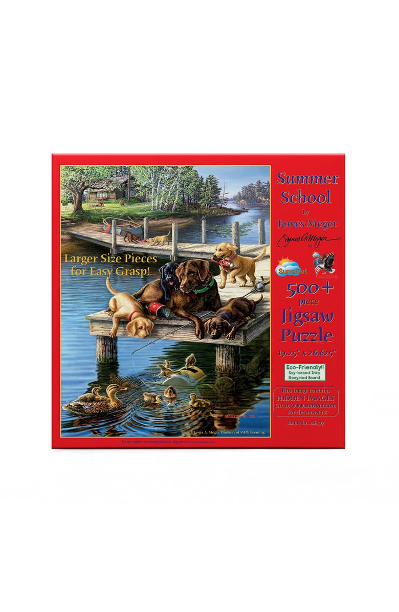 Sunsout Summer School 500 piece Jigsaw Puzzle for Adults Large Pieces, Alternate, color, Multicolor