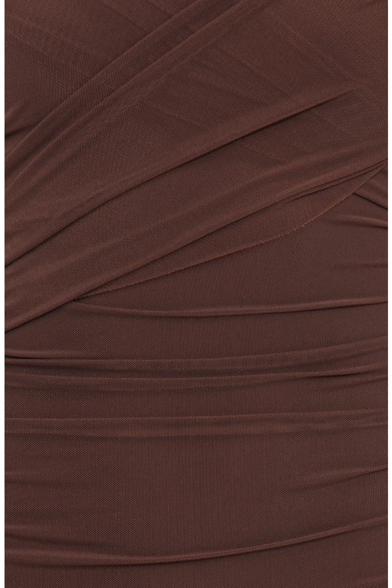 Honor Long Sleeve Mesh Dress, Alternate, color, CHOCOLATE