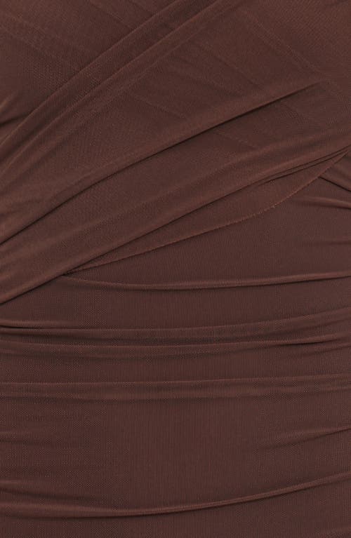 Petal And Pup Petal & Pup Honor Long Sleeve Mesh Dress In Brown