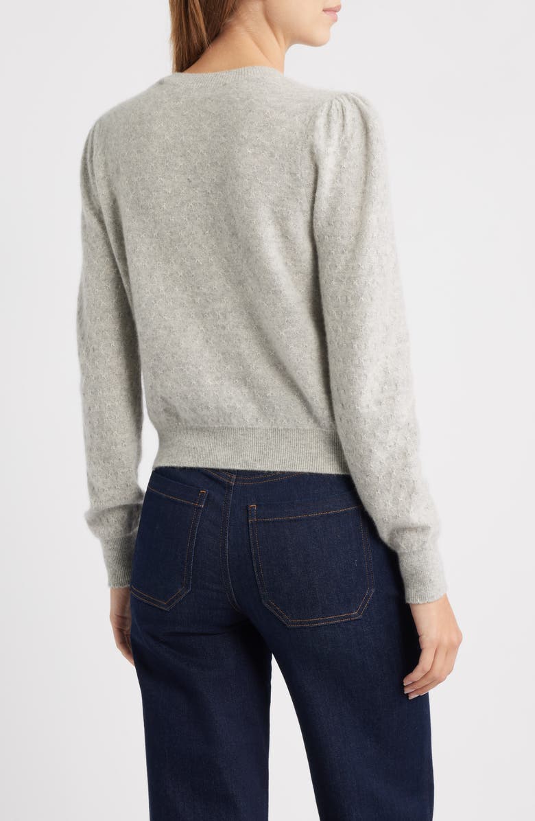 The Ladder Pointelle Short Sleeve Cashmere Sweater