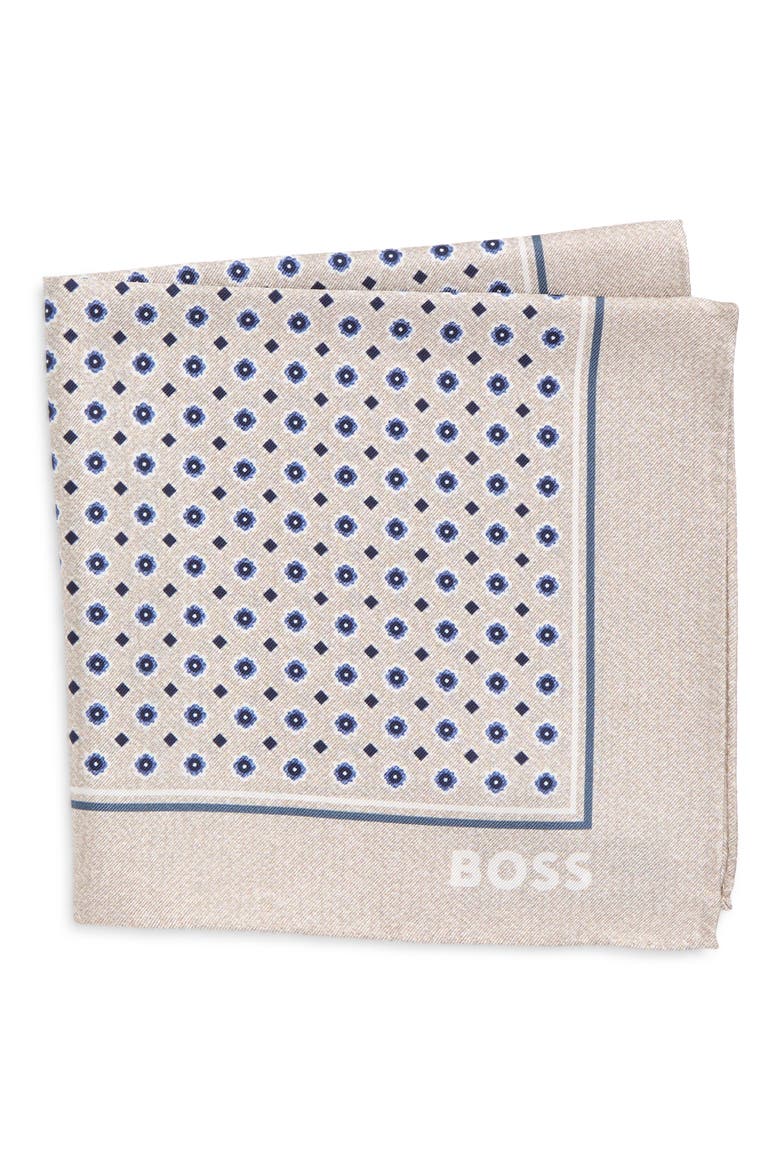 Silk Pocket Square, Main, color, OPEN BEIGE