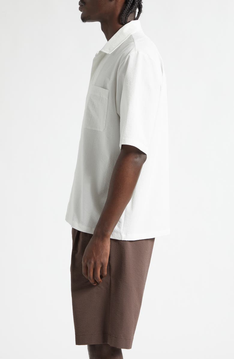 Herno Seersucker Camp Shirt, Alternate, color, 1000 White