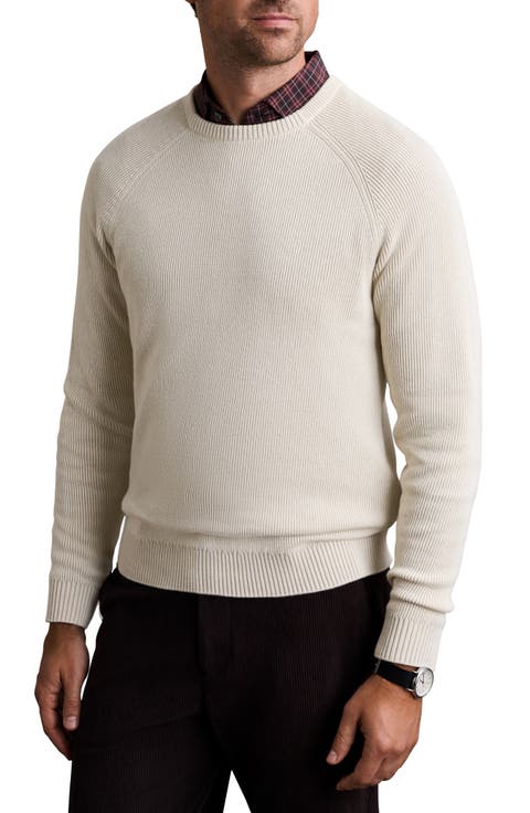Raglan Sleeve Rib Sweater