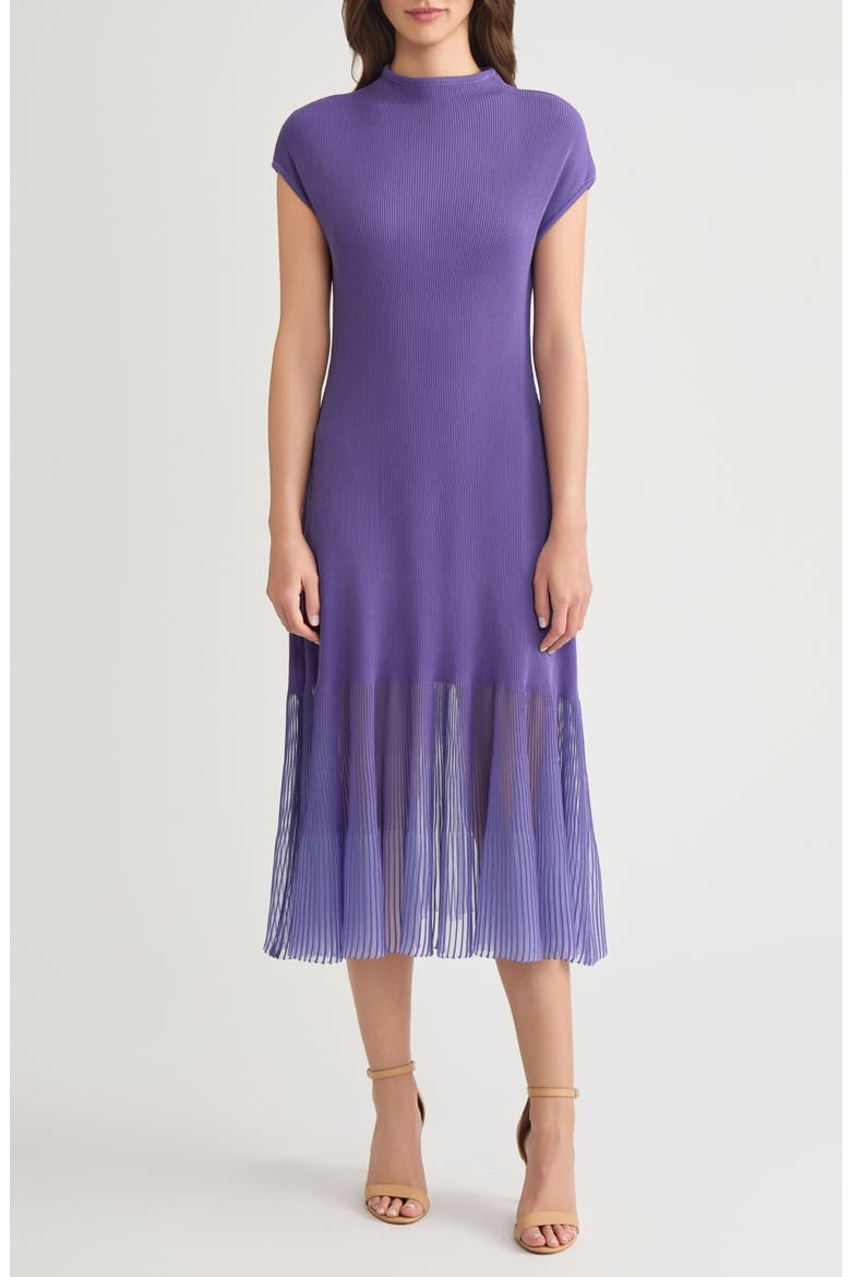 Rib Midi Sweater Dress, Main, color, CONCORD PURPLE
