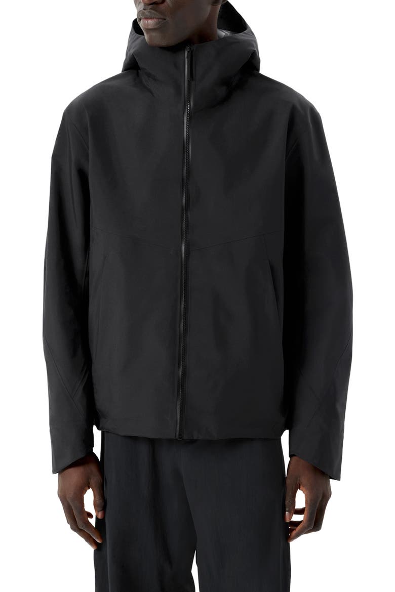 Arris Gore-Tex® Waterproof Hooded Jacket, Main, color, BLACK