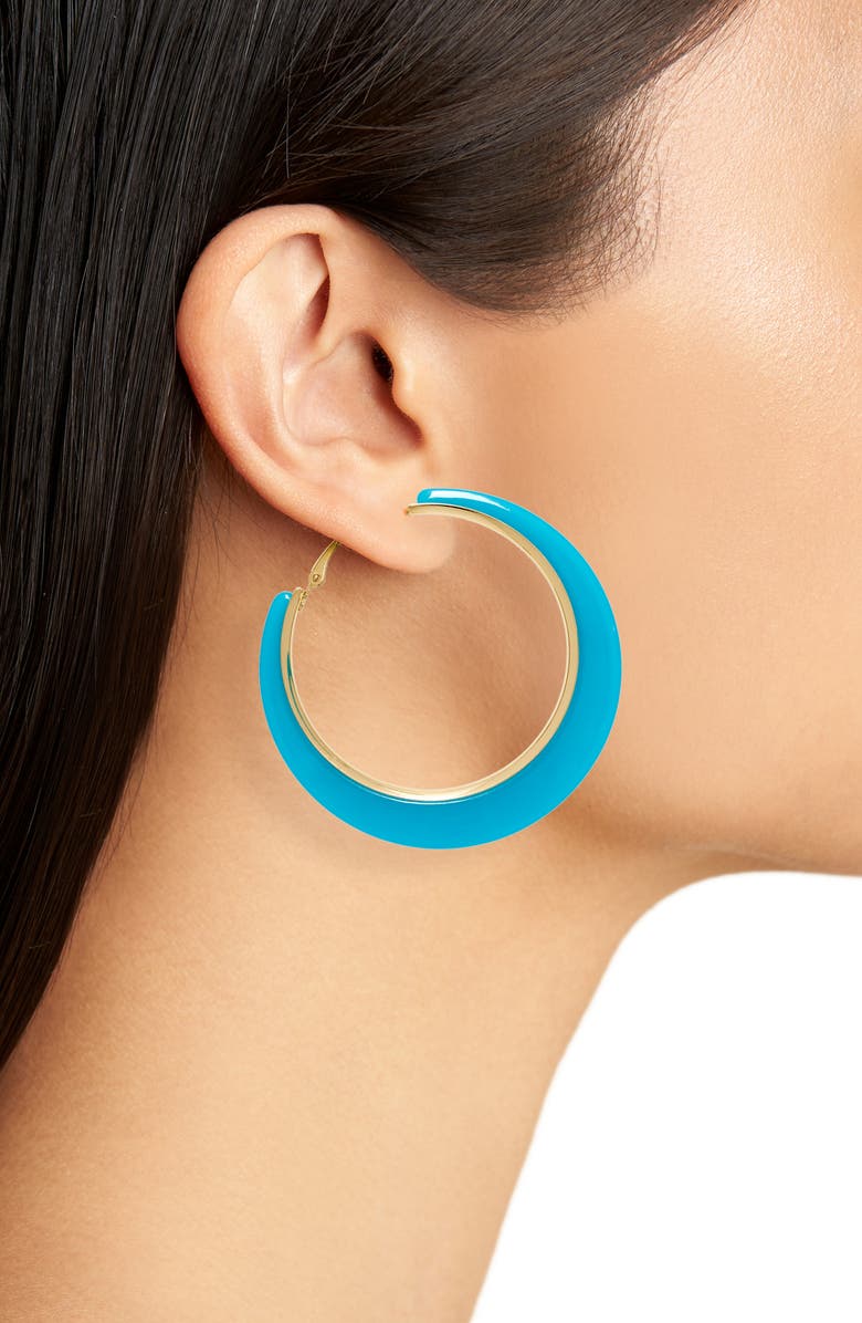 BP. Resin Hoop Earrings, Alternate, color,