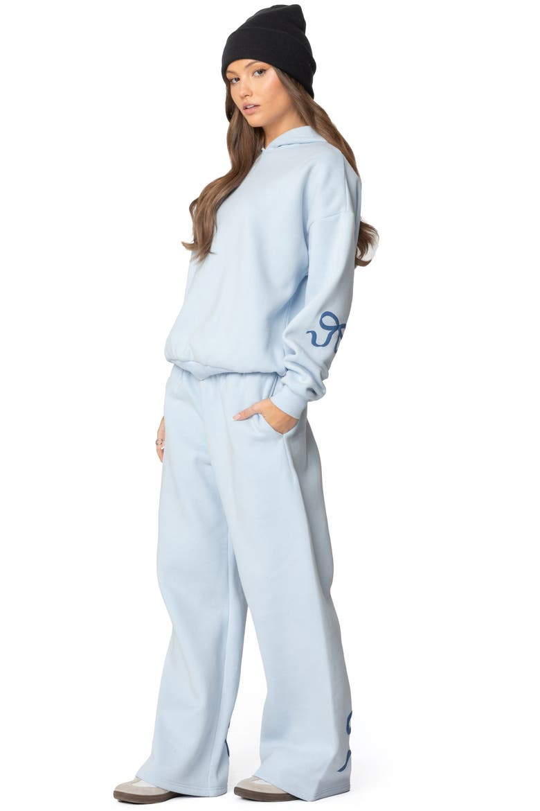 Bonney Bow Oversize Hoodie, Alternate, color, BLUE