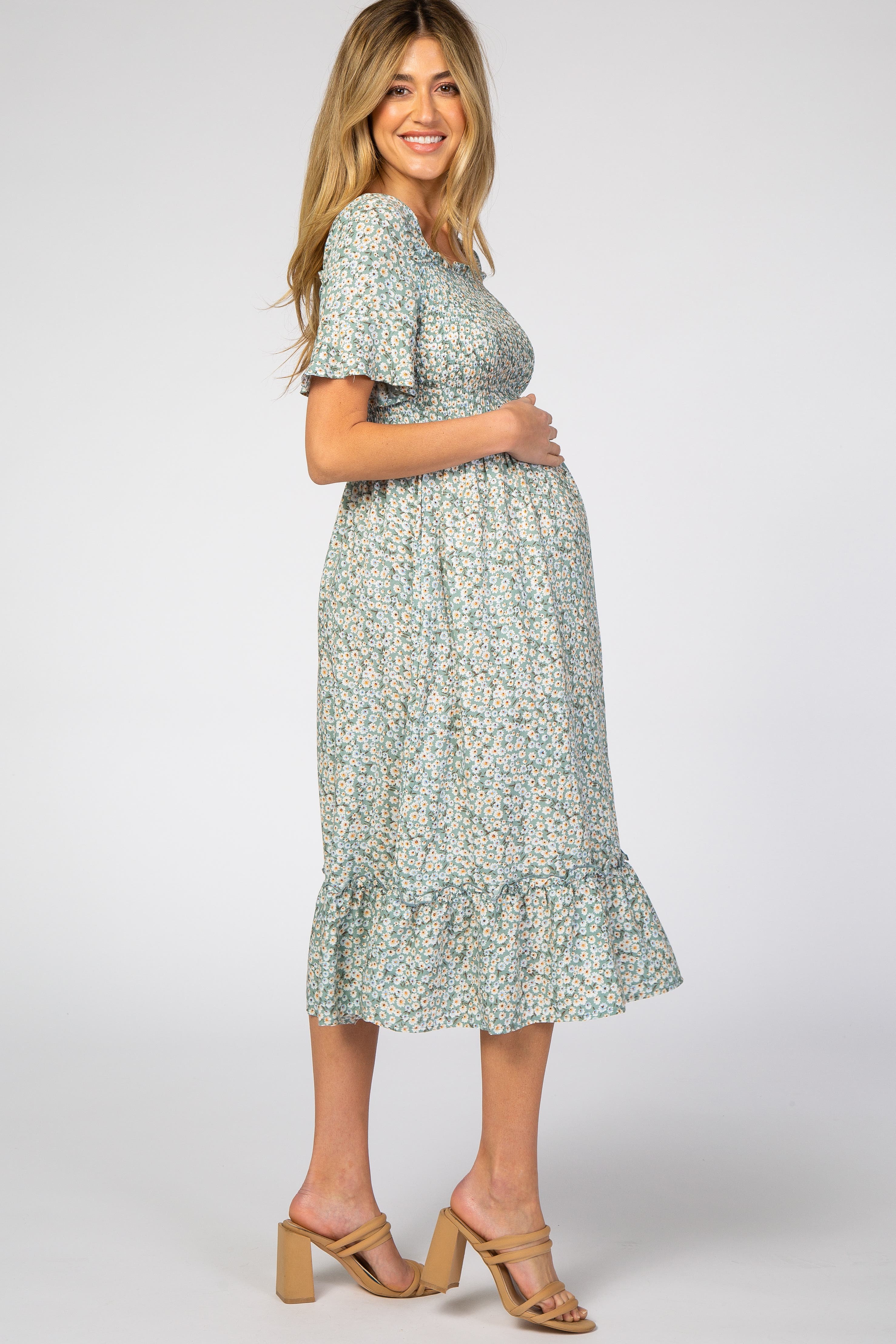 floral Ruffle Midi Dress - image 2
