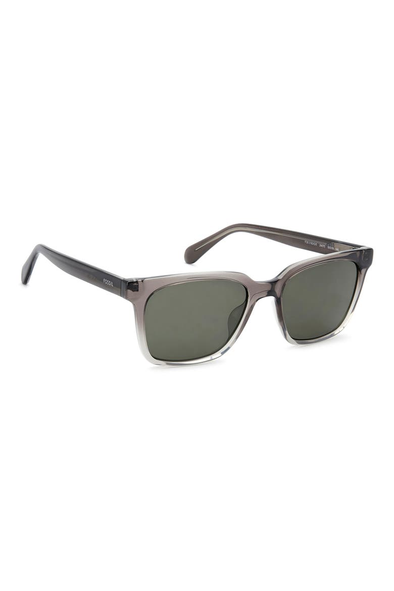 55mm Rectangular Sunglasses, Alternate, color, SHADED GREY/ BROWN