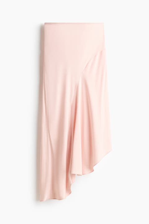 Asymmetric Satin Skirt