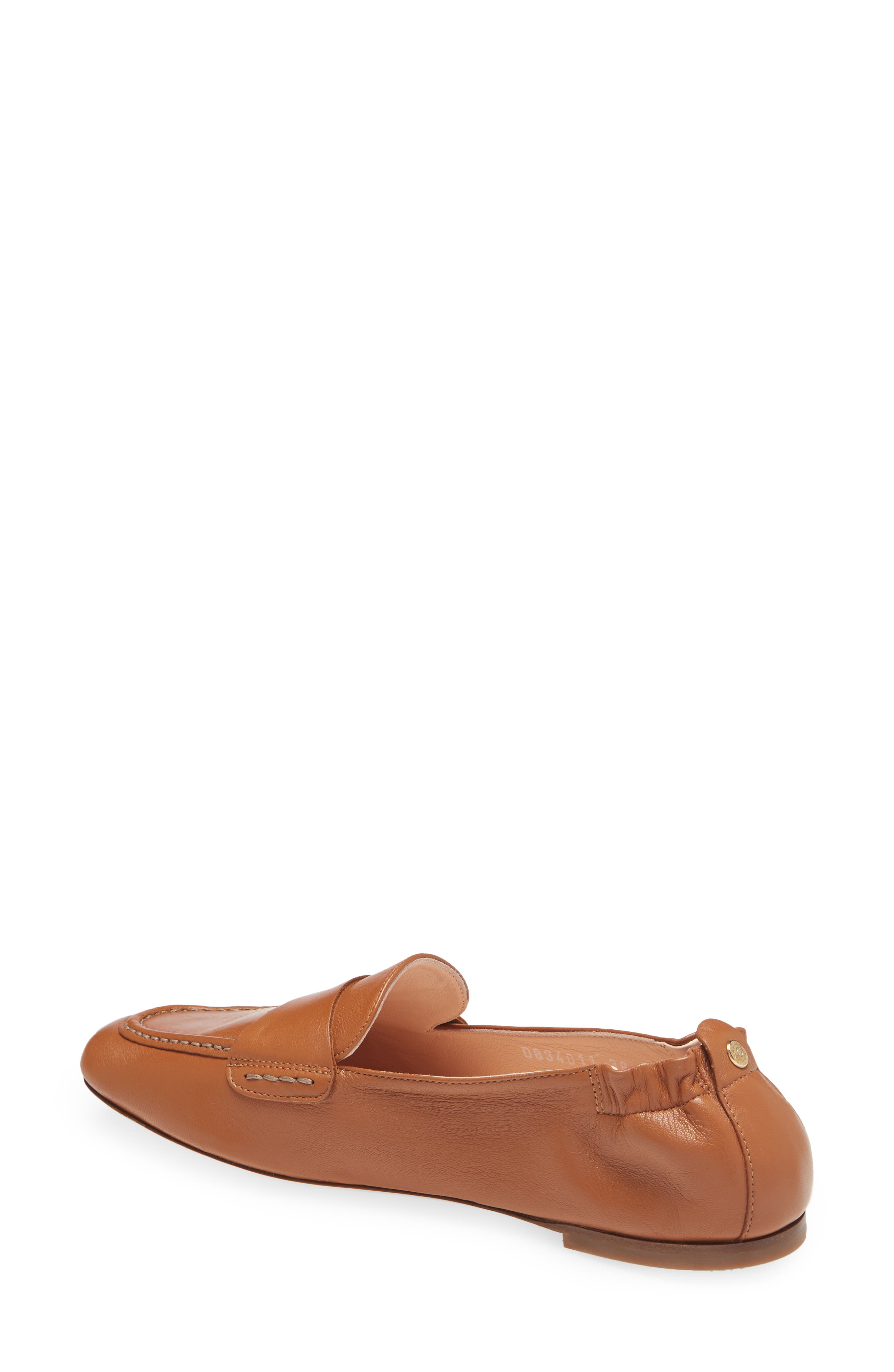 Mara Pure Leather Moccasin, Alternate, color, BRANDY