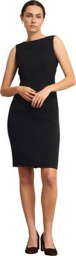 HOBBS LONDON Tailored Boat Neck Sleeveless Dress