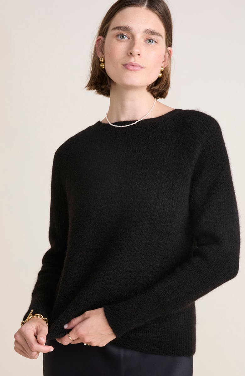 vineyard vines Bow Back Sweater, Alternate, color, Jet Black