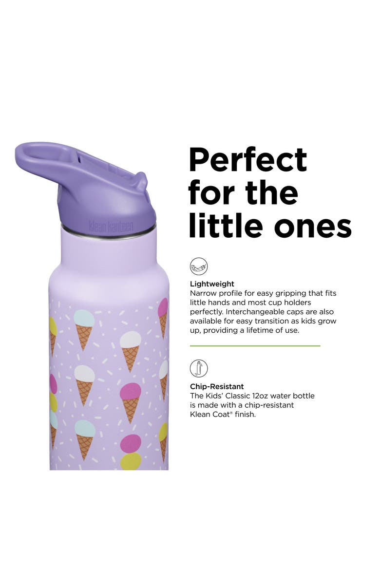 12oz Classic Kid's Insulated Water Bottle with Flip Seal Sport Cap, Alternate, color, Ice Cream