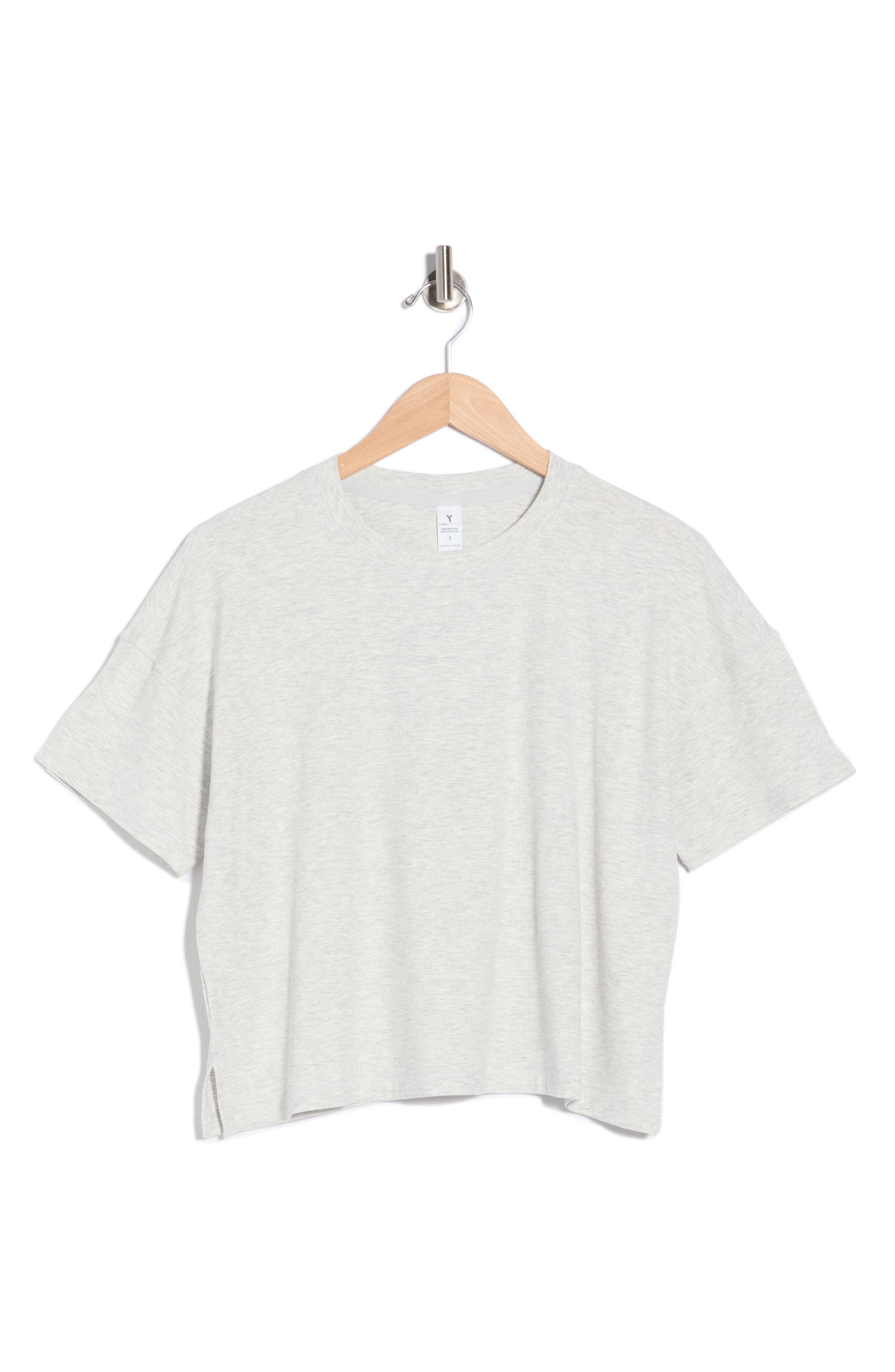 YOGALICIOUS Heavenly Ribbed Deluxe Boxy Crop T-Shirt