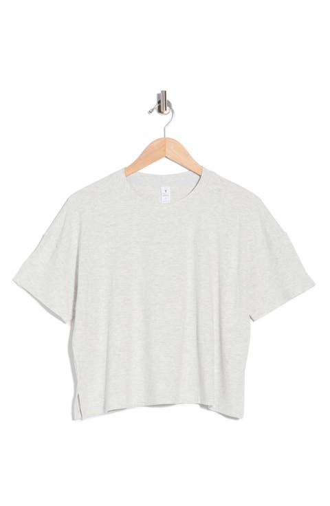 Heavenly Ribbed Deluxe Boxy Crop T-Shirt