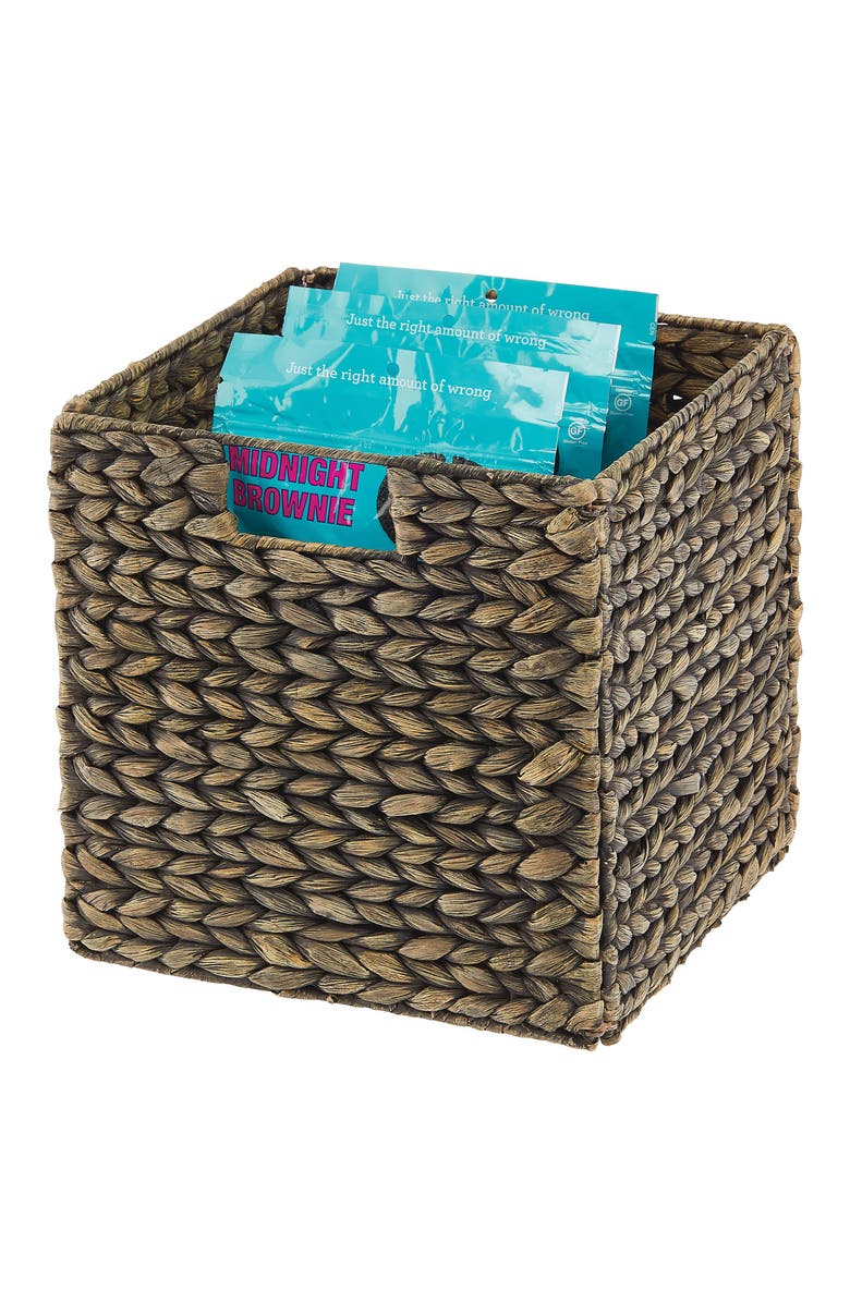 mDesign Woven Hyacinth Kitchen Basket Organizer with Handles - 4 Pack, Alternate, color, 