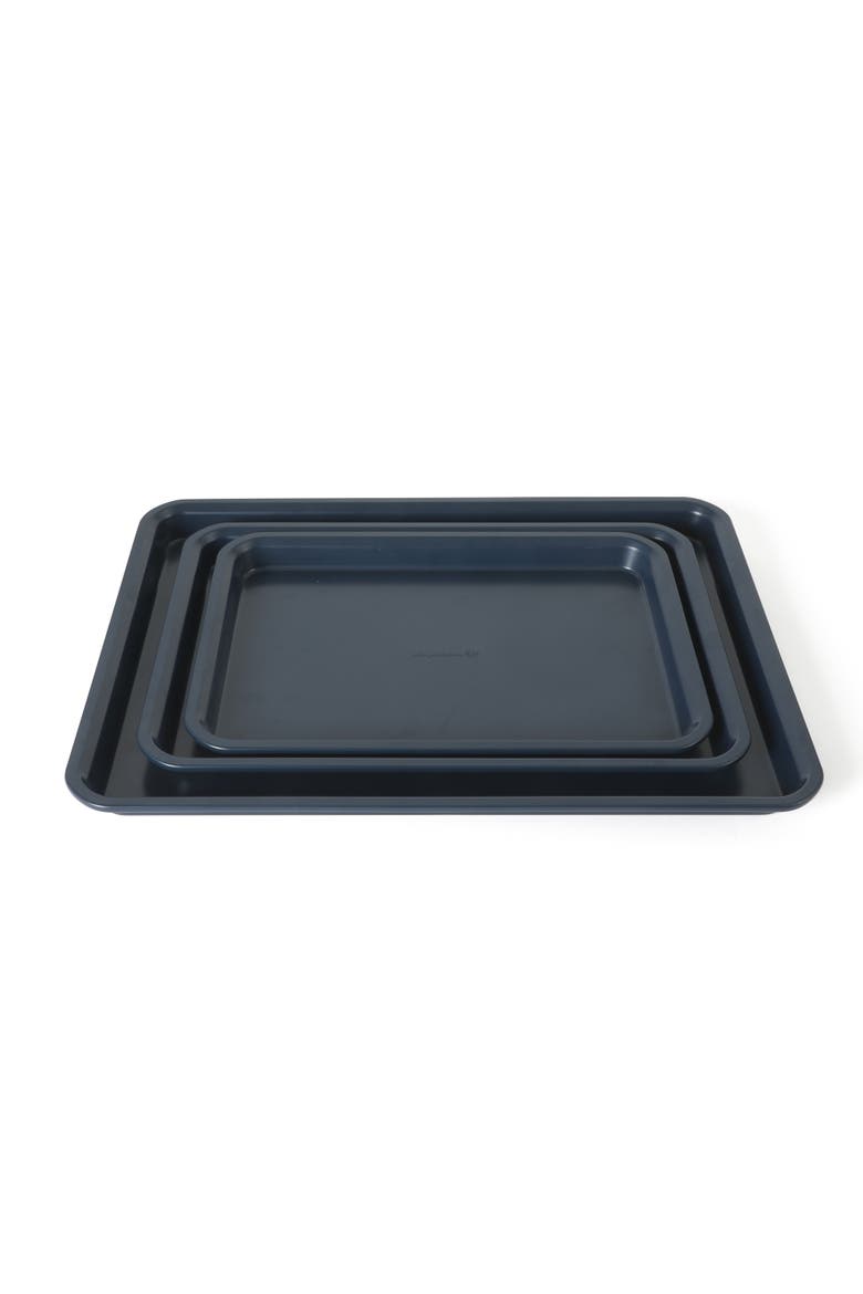 Legacy 3 Piece 18 ", 15" and 13" PFA Free Nonstick Cookie Sheet, Main, color, Navy Blue