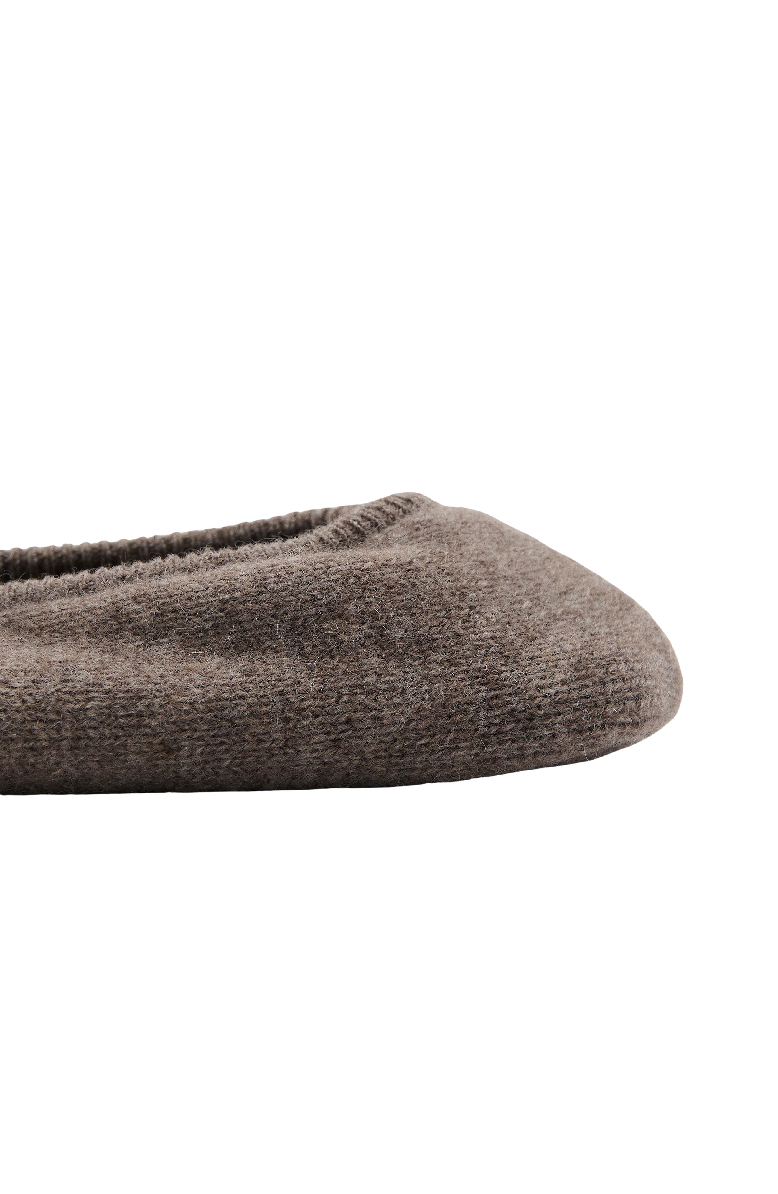 MANGO Chunky Cashmere Slipper, Alternate, color, Medium Brown