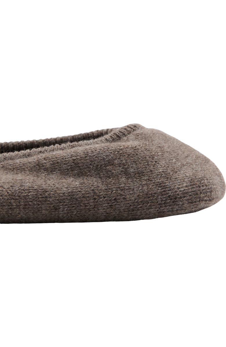 MANGO Chunky Cashmere Slipper, Alternate, color, Medium Brown