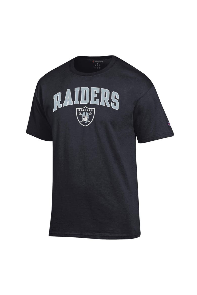 Men's Champion Black Las Vegas Raiders Arch Over Logo T-Shirt, Alternate, color, Black