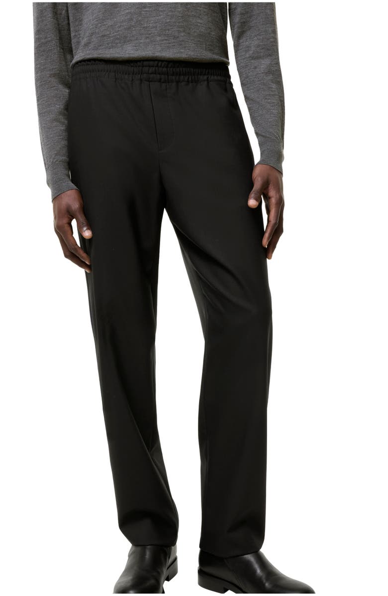 Burberry Wool Track Pants, Main, color, Black