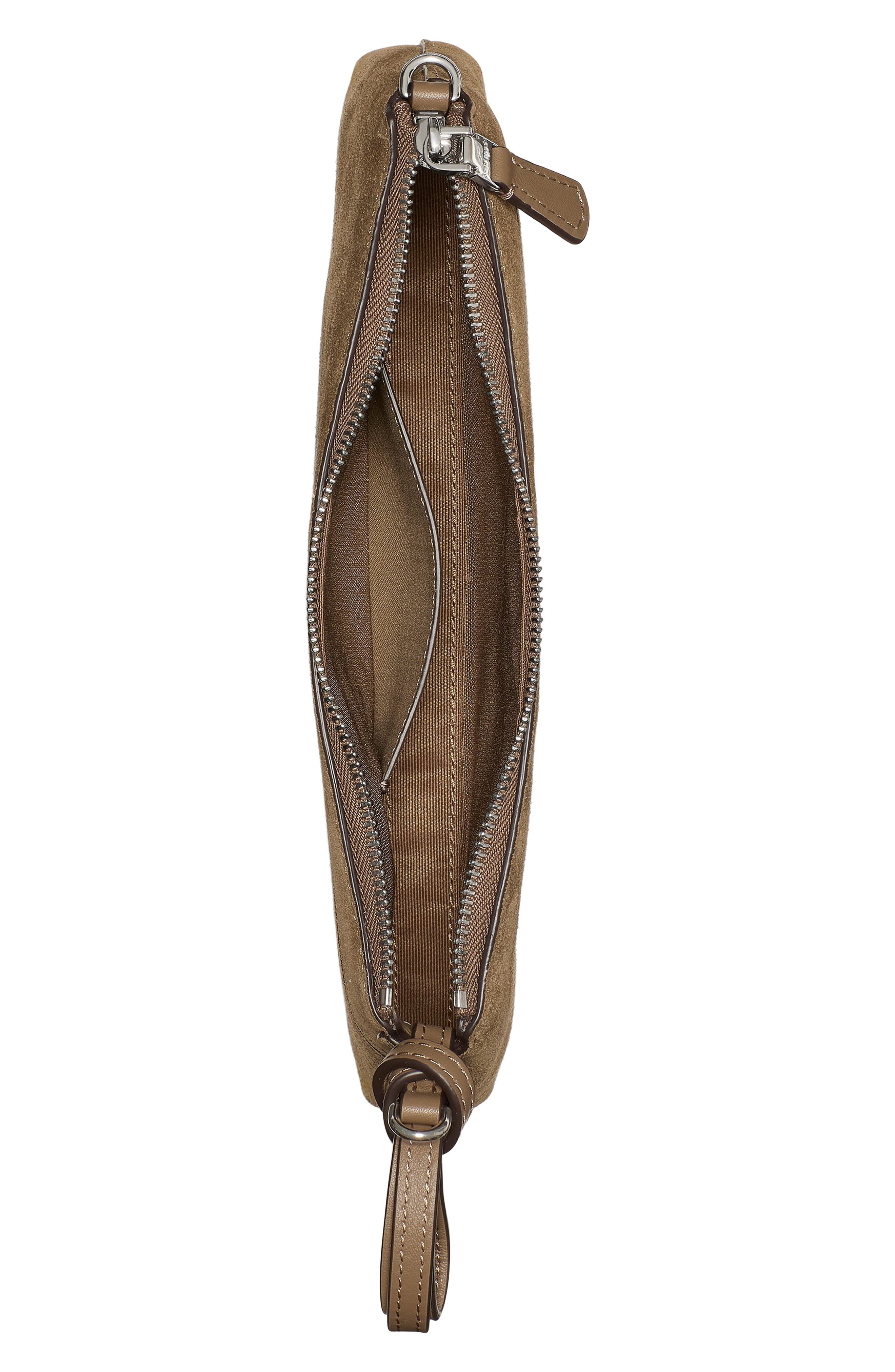 Loop Patchwork Suede Shoulder Bag, Alternate, color, DRIFTWOOD