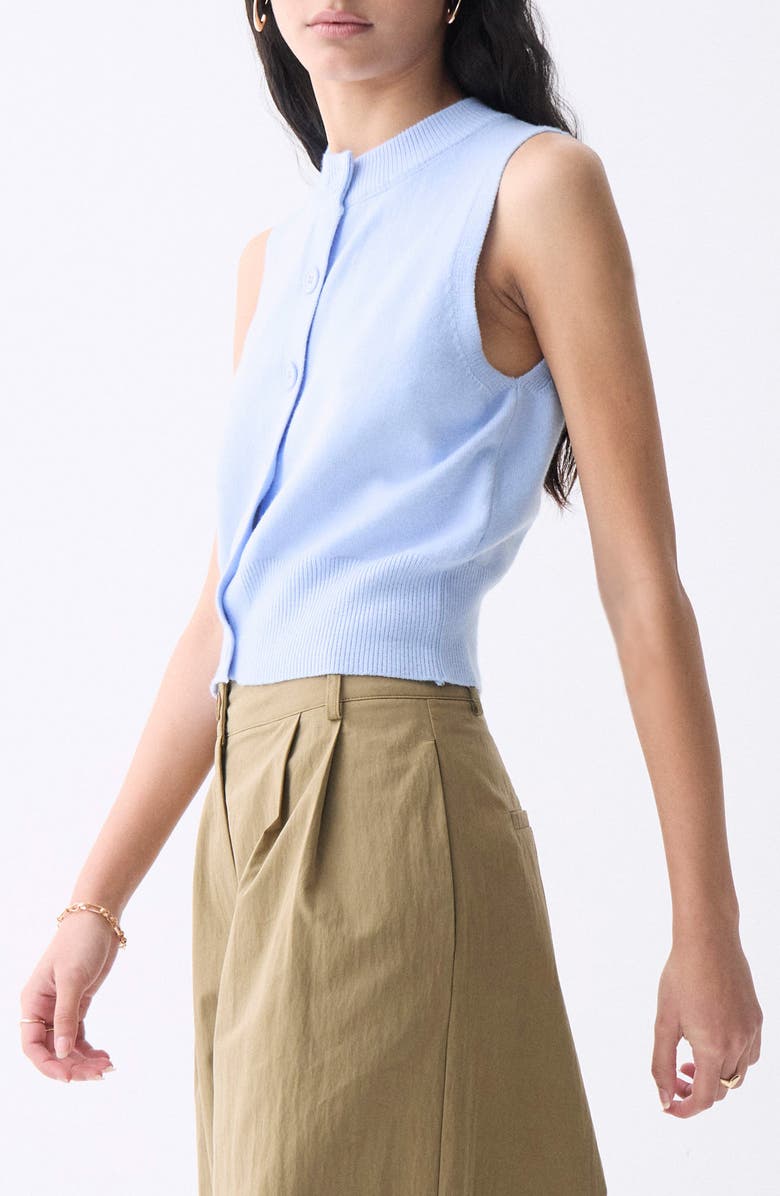 DELUC Almada Button-Up Sweater Vest, Alternate, color, Light Blue