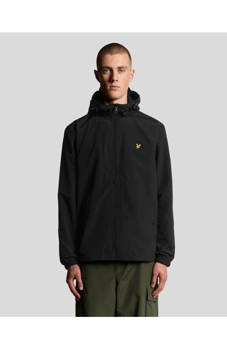 Lyle & Scott Zip Through Hooded Jacket, Main, color, Jet Black