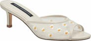 French Connection Nancy Mesh Embroidered Kitten Heel