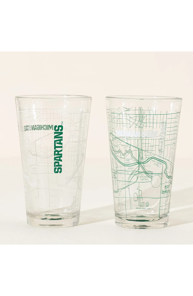 Uncommon Goods Your College Town Pint Glass - Set of 2, Alternate, color, Michigan State University