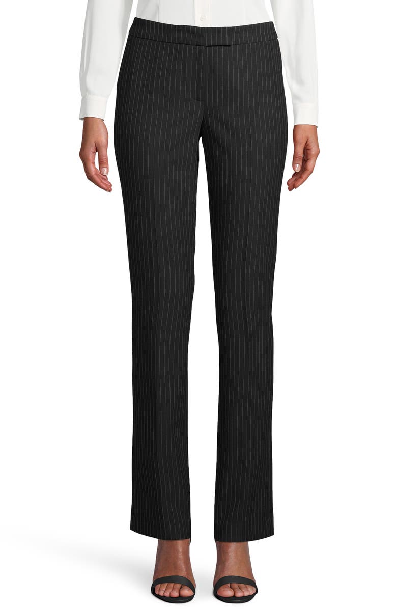 Anne Klein Pinstripe Flare Leg Trousers, Main, color,