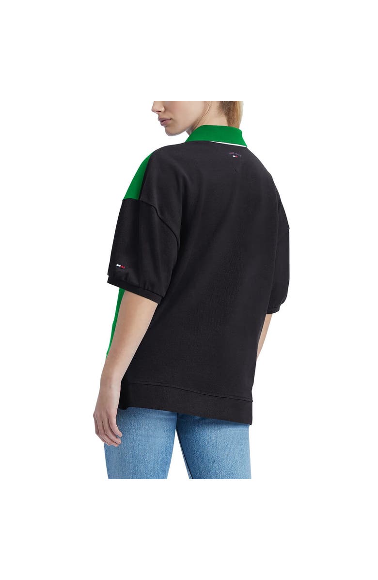 TOMMY JEANS Women's Tommy Jeans Kelly Green Boston Celtics Taya Puff Sleeve Pique Polo Shirt, Alternate, color, Kelly Green