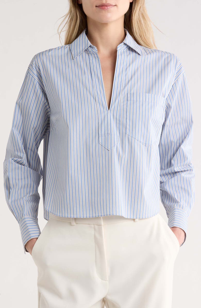 Veronica Beard Khai Collared Top, Main, color, 