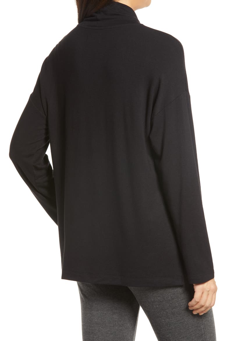 Signaturesoft Funnel Neck Sweatshirt, Alternate, color, BLACK