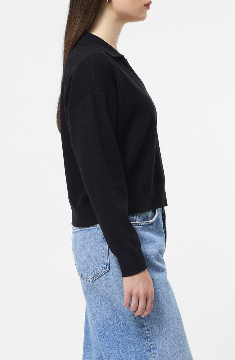 French Connection Sloane Johnny Collar Pullover, Alternate, color, 01-Black