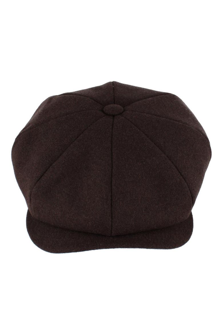 Men's Classic Retro Newsboy Cap with Curved Peak, Alternate, color, Brown
