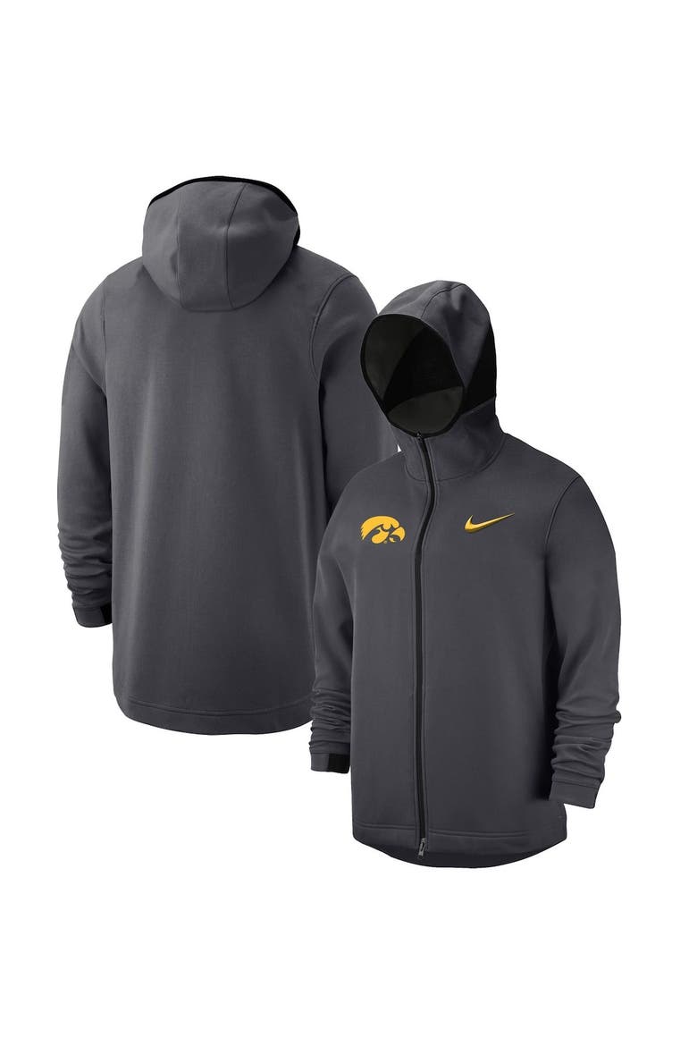 Men's Nike Anthracite Iowa Hawkeyes Tonal Showtime Full-Zip Hoodie, Main, color, Anthracite