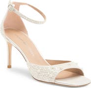 Stuart Weitzman Bliss Imitation Pearl Ankle Strap Sandal