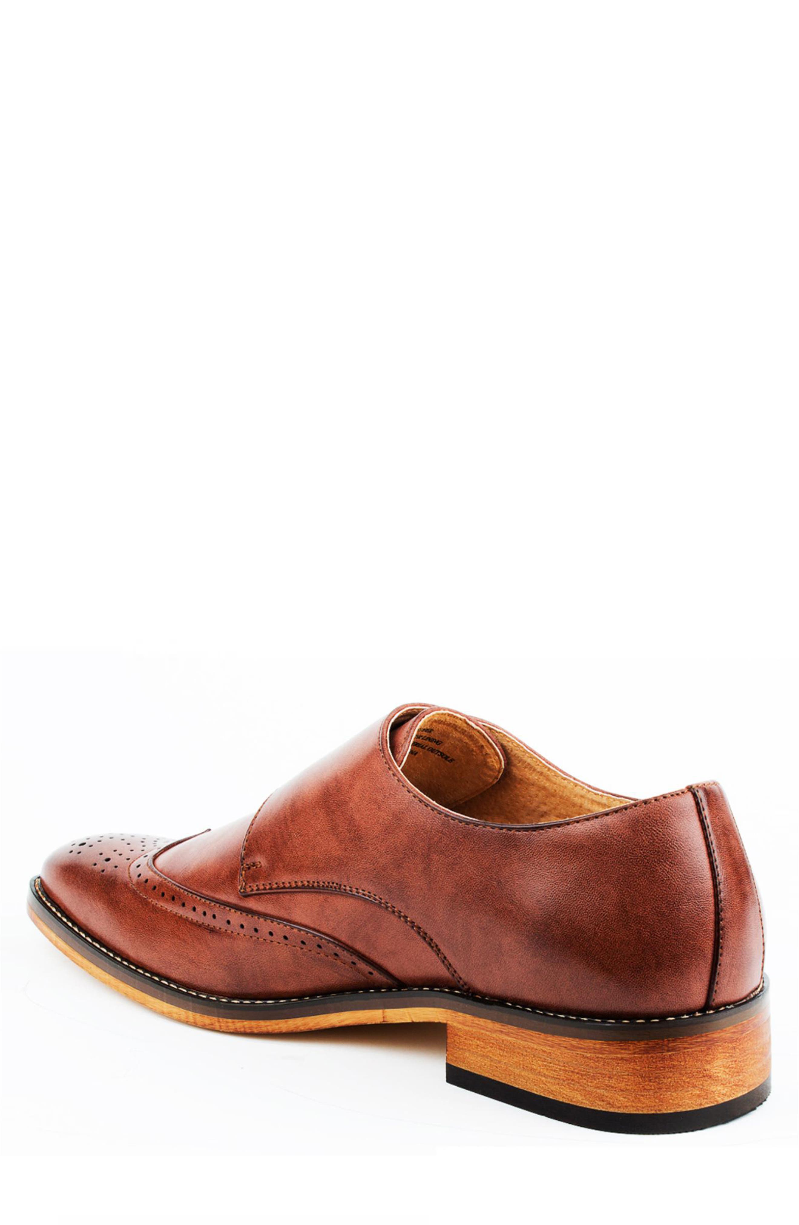 Monk Strap Shoe, Alternate, color, BROWN