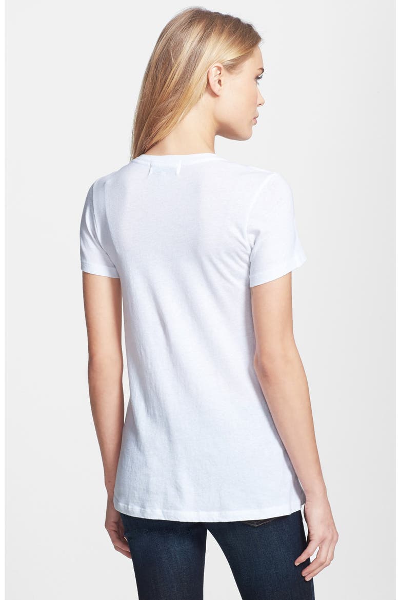 'Sparkle Heart' Crewneck Cotton Tee, Alternate, color, CLEAN WHITE