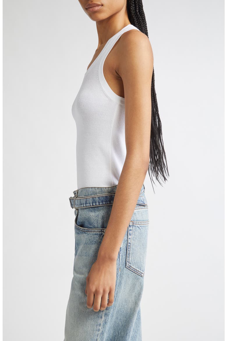Ribbed Tank, Alternate, color, WHITE