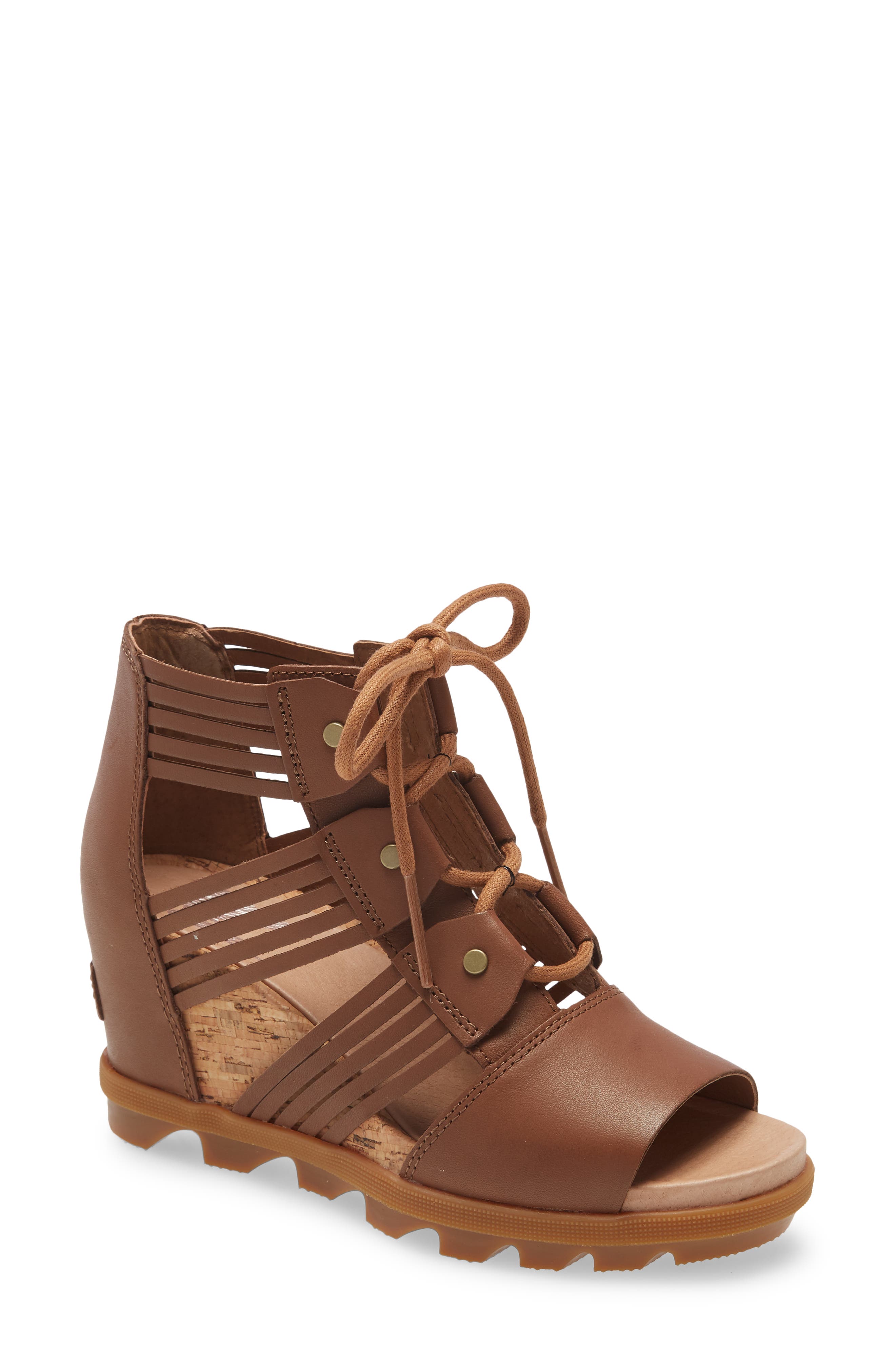 Joanie II Lace-Up Sandal, Main, color, VELVET TAN