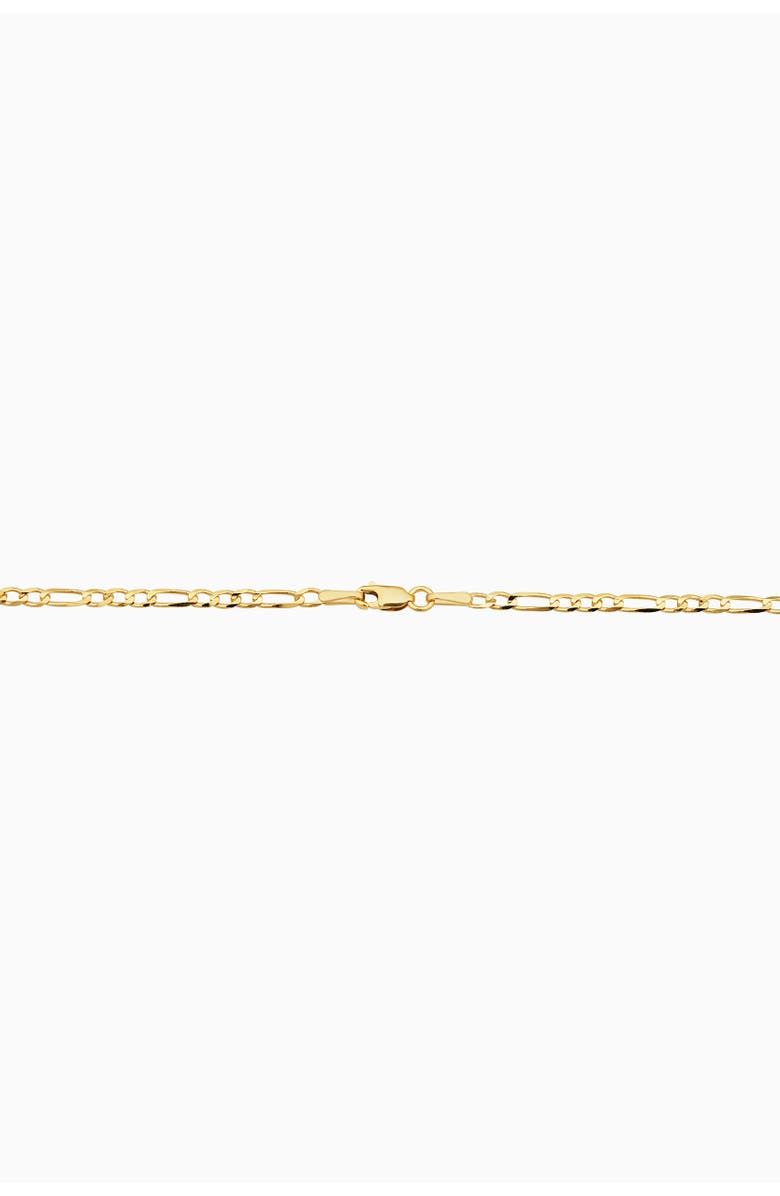 Oradina 14K Gold Florentine Figaro Petite Anklet, Alternate, color, Yellow Gold