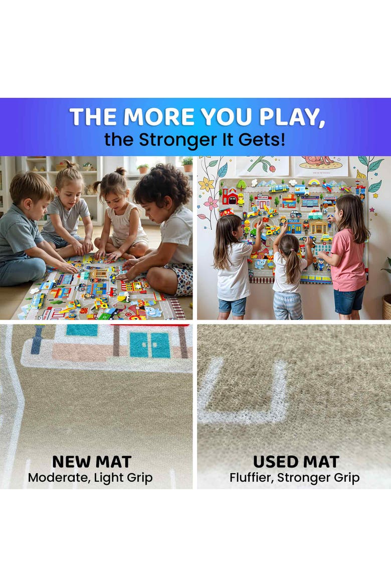Kids Felt Board Learning Set, Alternate, color, City