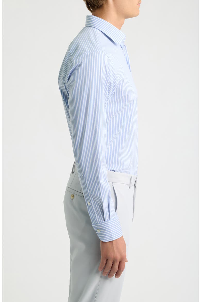 Langley Crown Striped Long Sleeve Button Down Shirt, Alternate, color, BLUE FREESIA