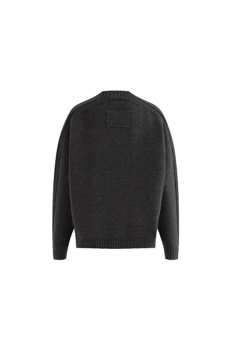 Ribbed Crewneck Sweater, Alternate, color, Grey