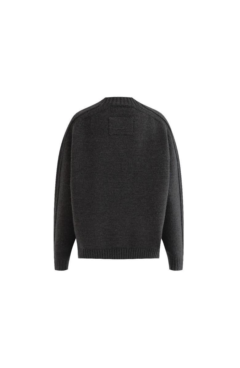 MOUSTACHE Ribbed Crewneck Sweater, Alternate, color, Grey
