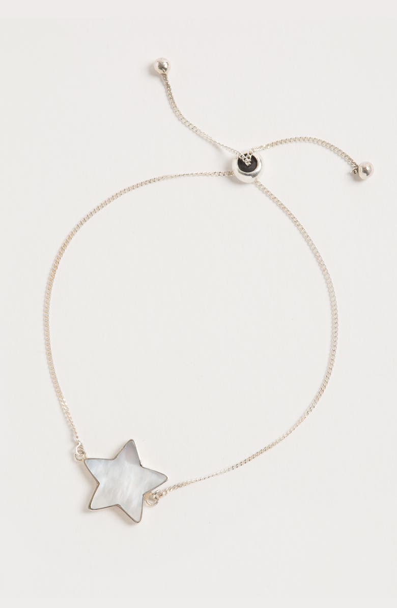 Freya Rose Adjustable Star Bracelet, Alternate, color, Silver